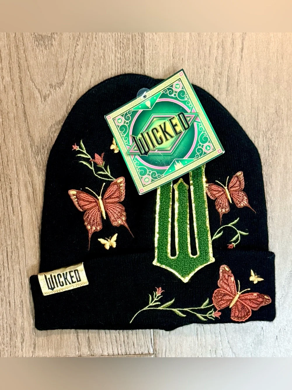 NWT Wicked Women's Spellbinding Cuffed Beanie Embroidered